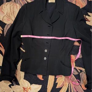 Women's Vintage 1940’s Forstmann Black wool Blazer